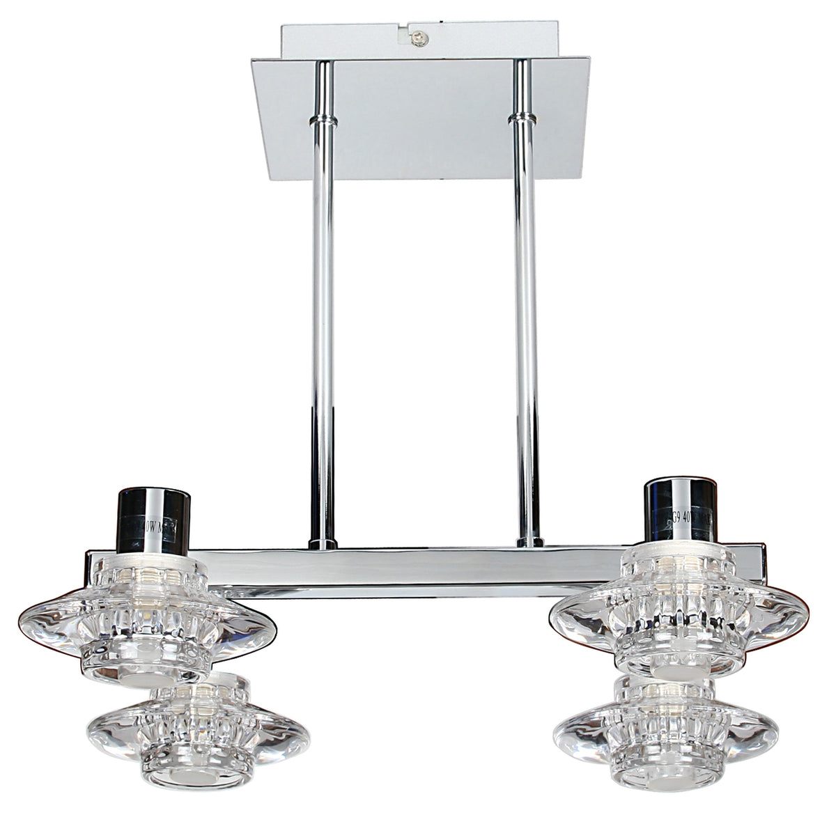L&H RASTEK zwis spotowy 4x40W G9 chrom