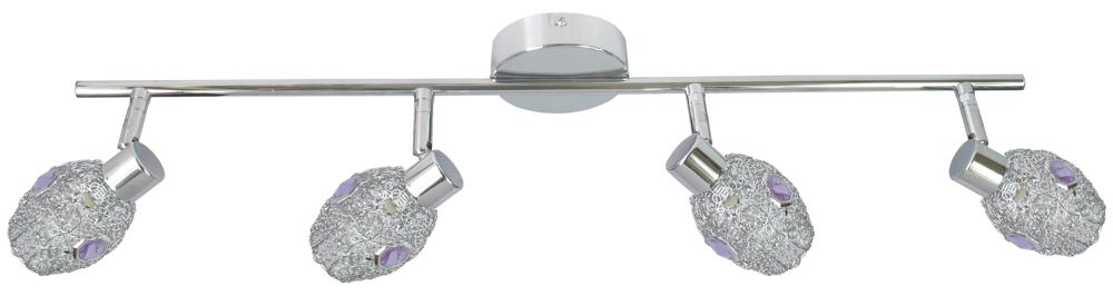 lampa golden listwa 4x40W G9 chrom fioletowy