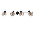 lampa acrobat listwa 4x40W E14 czarny klosz złoty