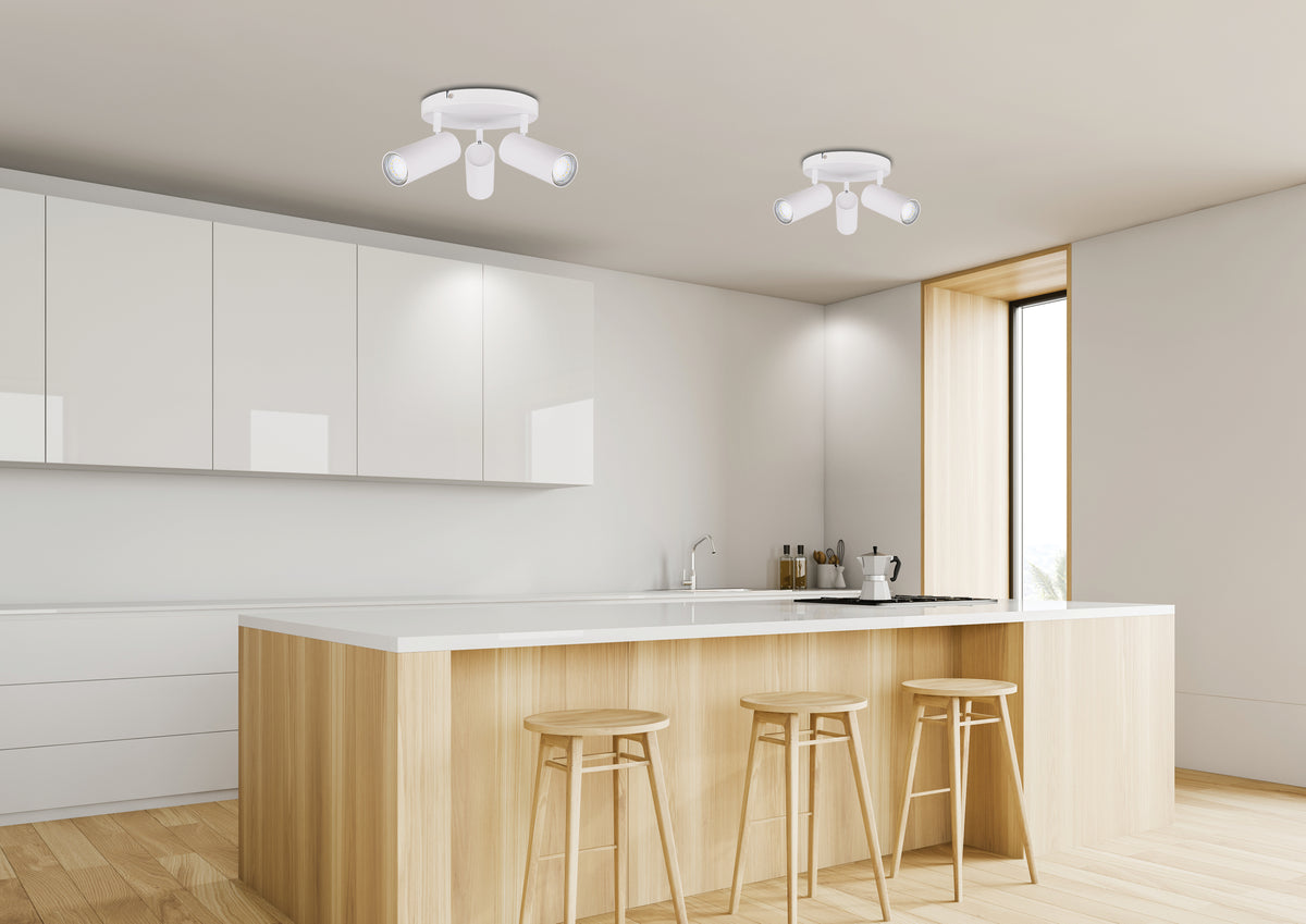 Colly lampa sufitowa biały 3x15W GU10 klosz biały