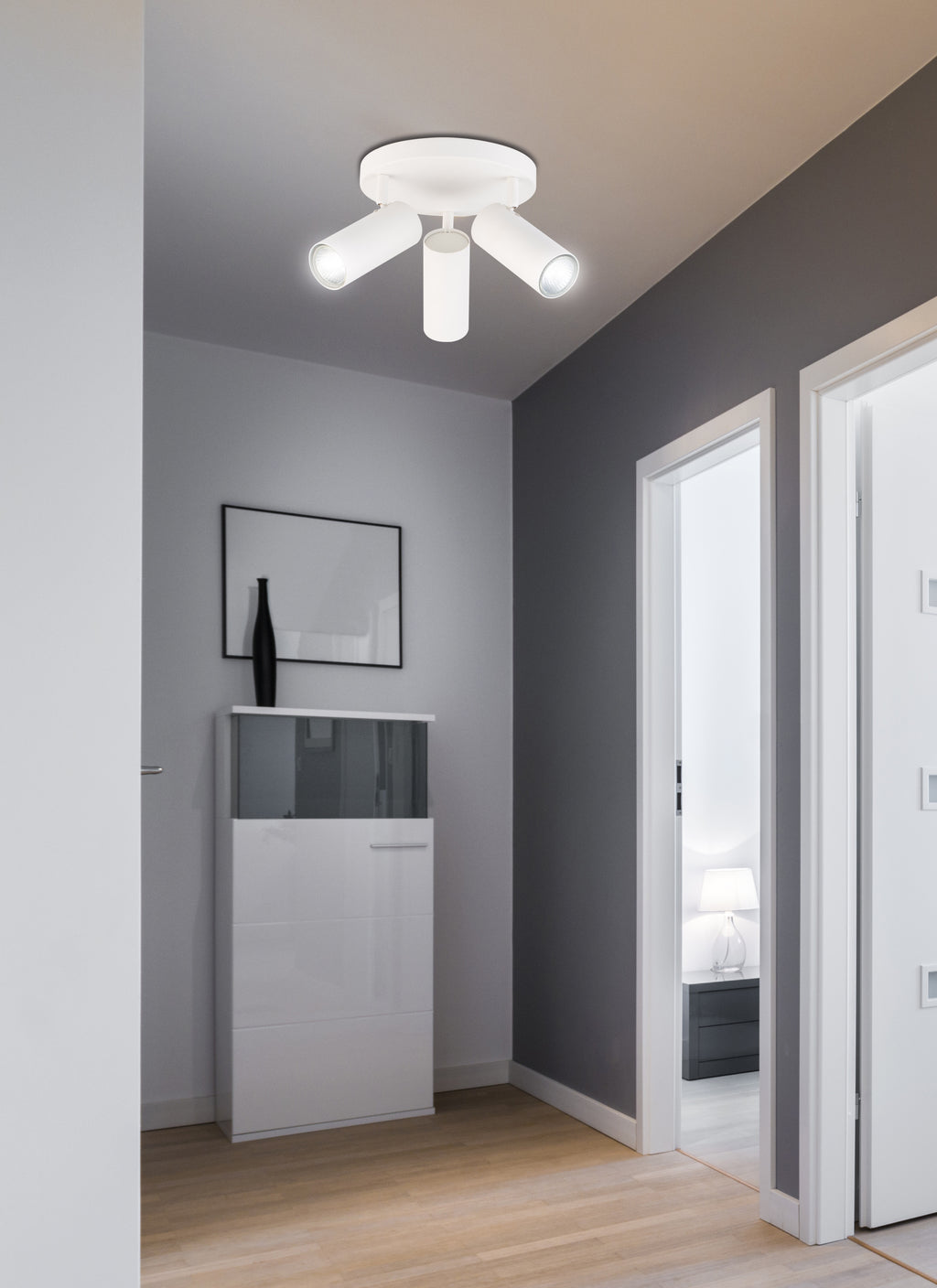 Colly lampa sufitowa biały 3x15W GU10 klosz biały