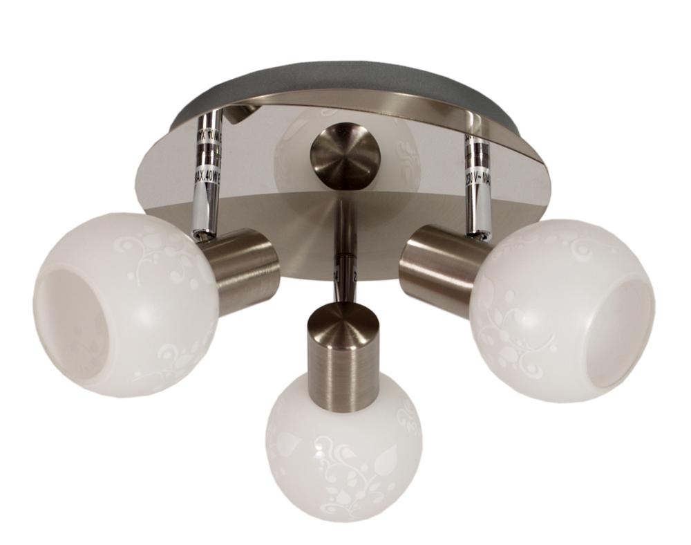 AVILA lampa sufitowa plafon 3x40W E14 satyna