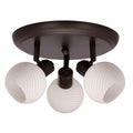 GRANO lampa sufitowa plafon czekoladowy 3x40W E14 klosz biały