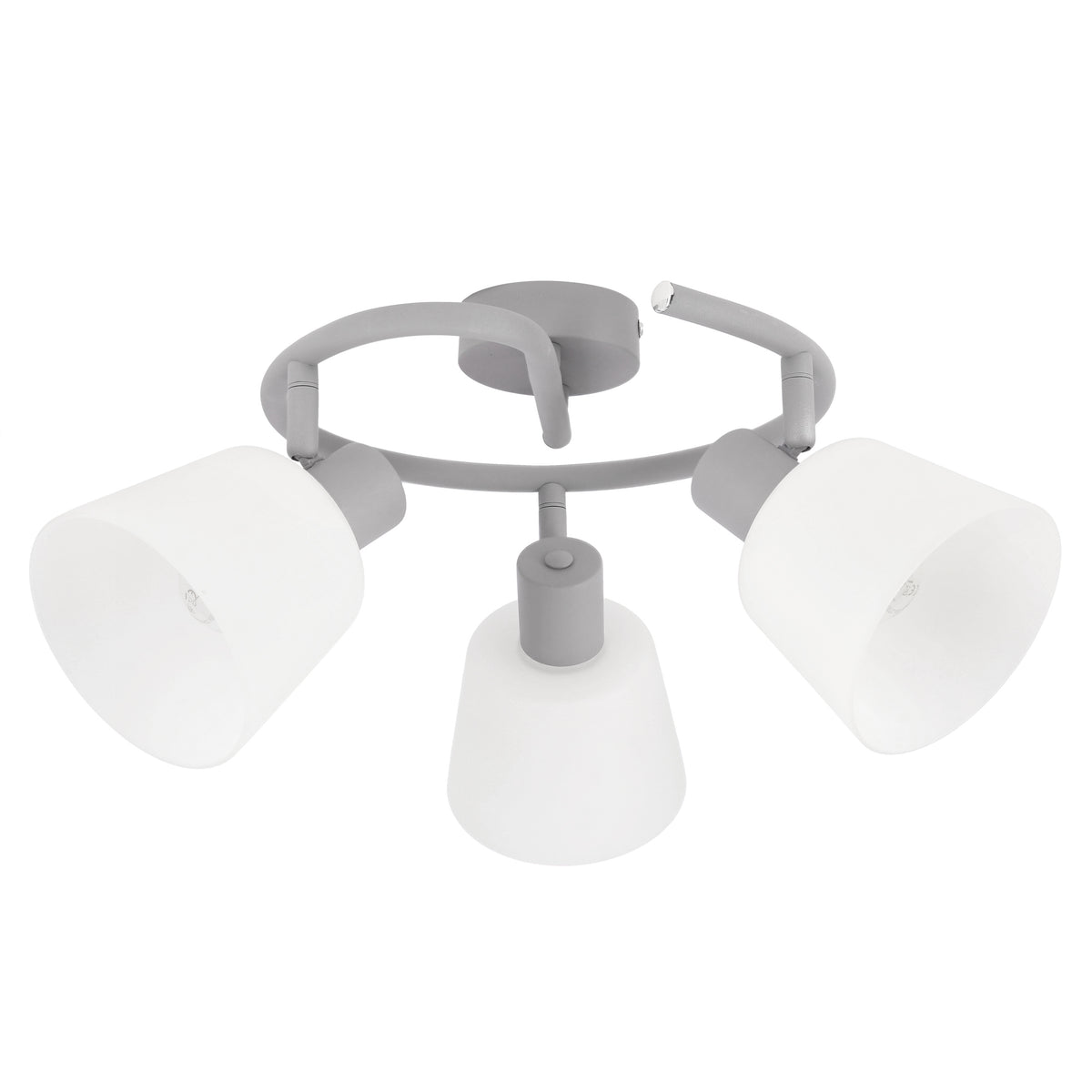 Lampa sufitowa GINKO szara 3x40W E14 uniwersalny styl do salonu kuchni sypialni przedpokoju