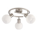 NOVO lampa sufitowa spirala satyna nikiel 3x40W E14 klosz biały