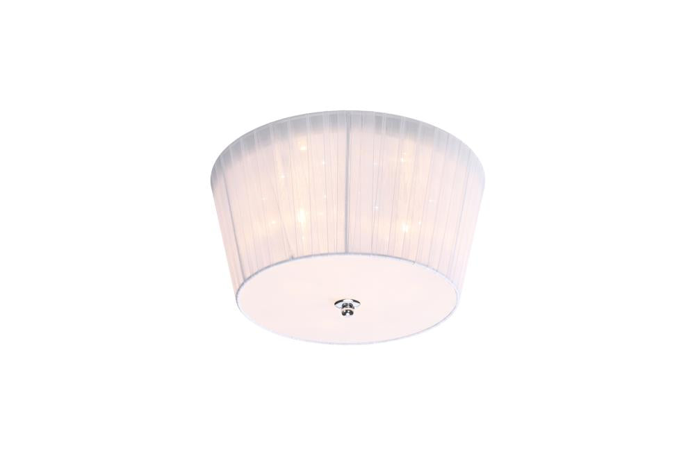 lampa camea plafon 3x40W G9 + 3W LED z abażurem biały