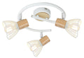 CHILE lampa sufitowa spirala 3xmax E14 biały + drewno