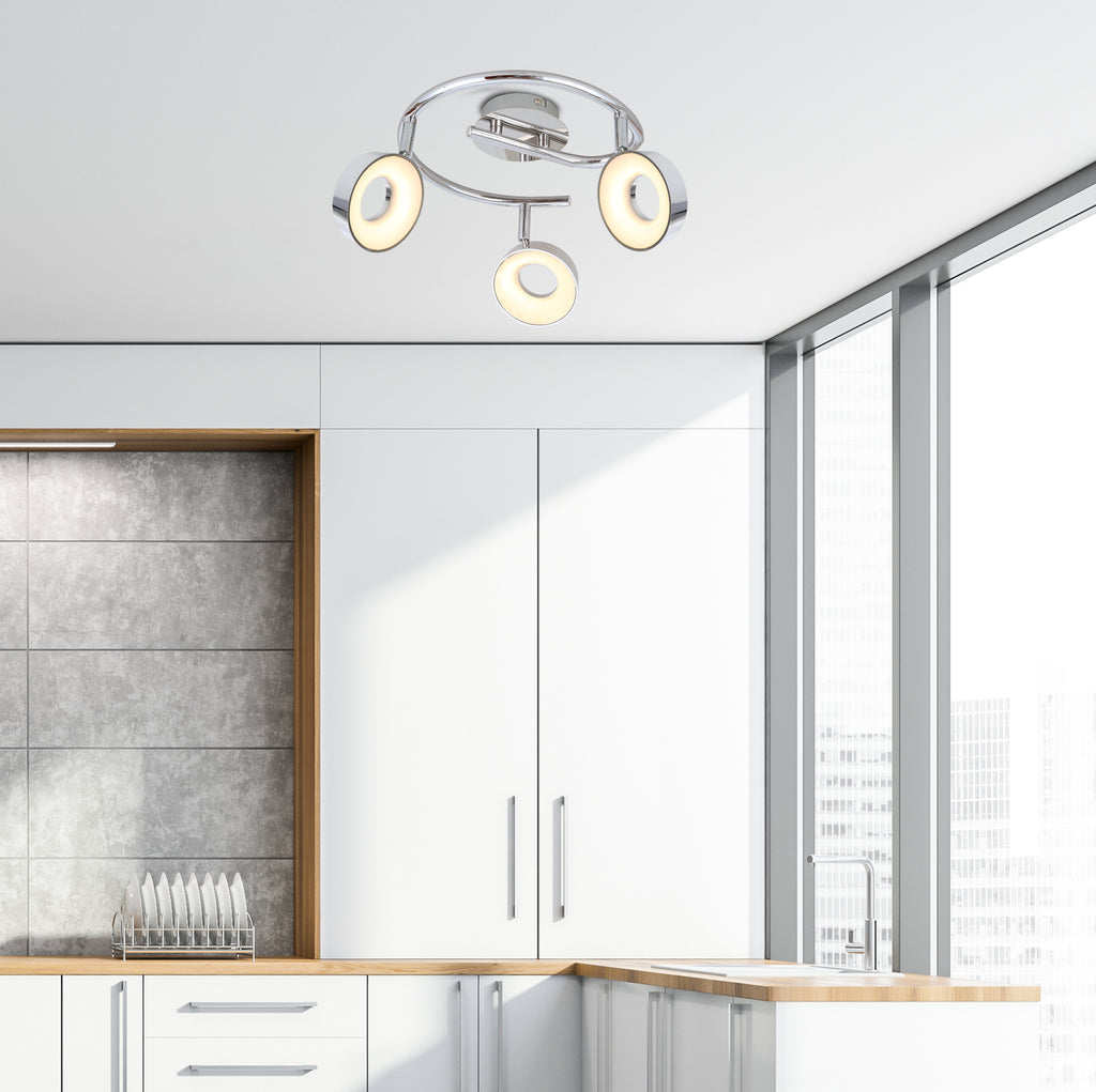 ISLA lampa sufitowa spirala 3x4W LED chrom 3000k
