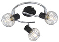 OSLO lampa sufitowa spirala 3x40W E14 czarny/chrom