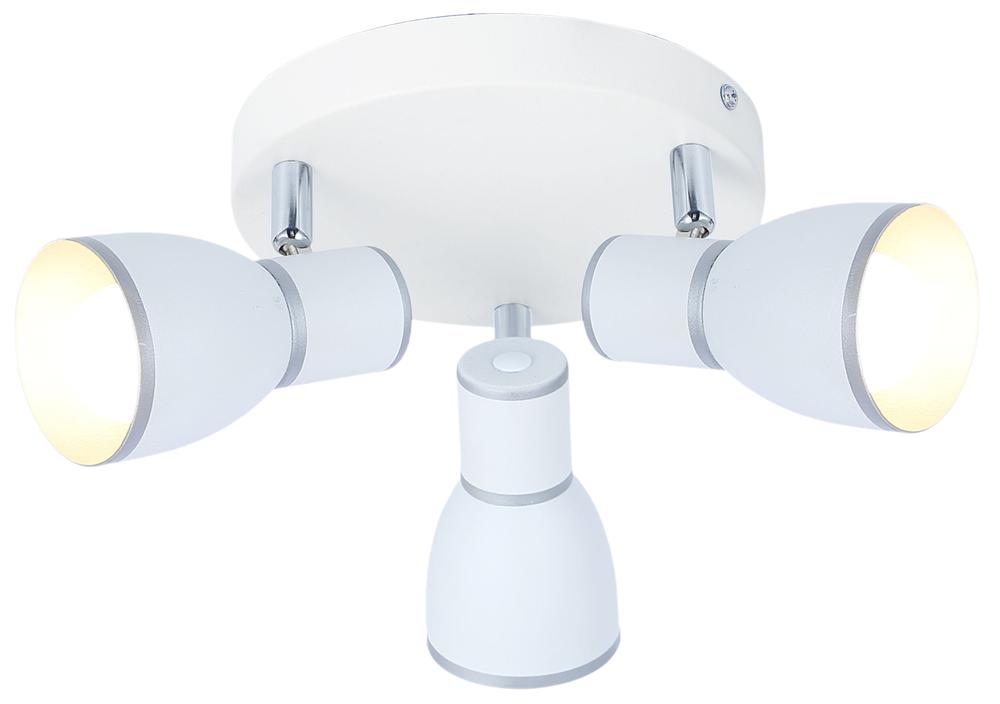 FIDO lampa sufitowa plafon 3x40W E14 biały+chrom