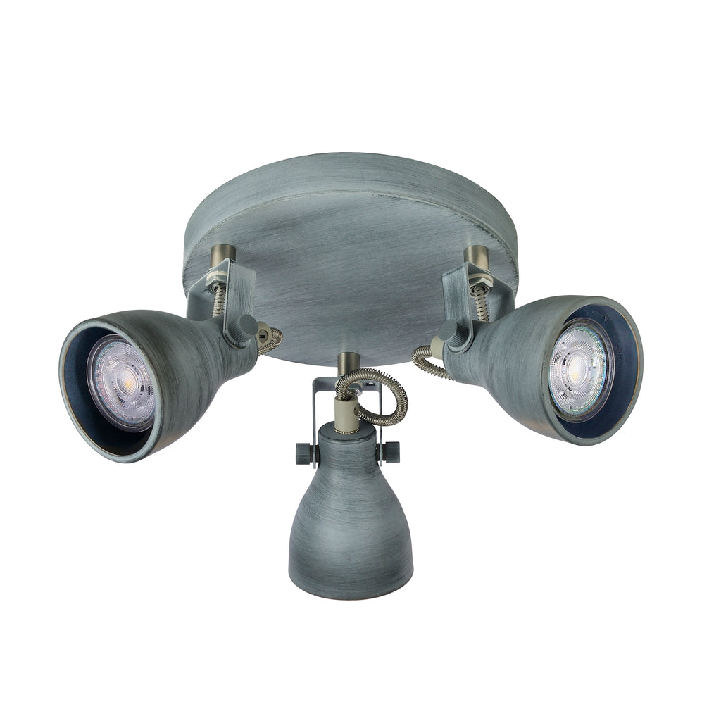 ASH lampa sufitowa plafon 3x40W GU10 szary mat