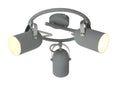 GRAY lampa sufitowa spirala 3x40W E14 szary