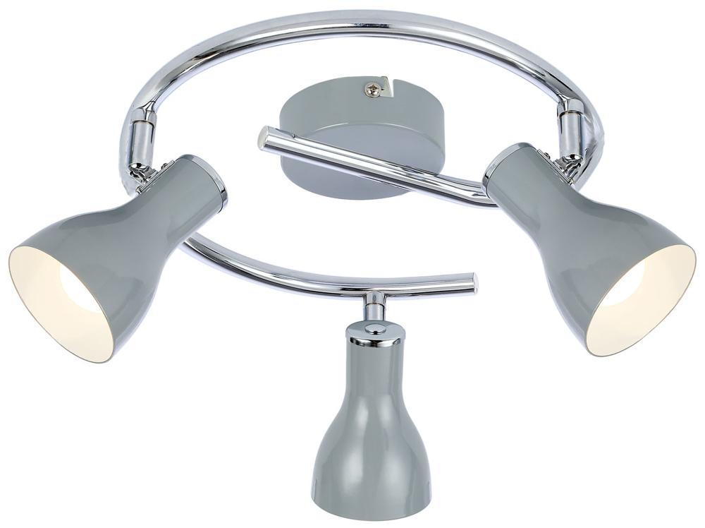 JULIE lampa sufitowa spirala 3x40W E14 szary