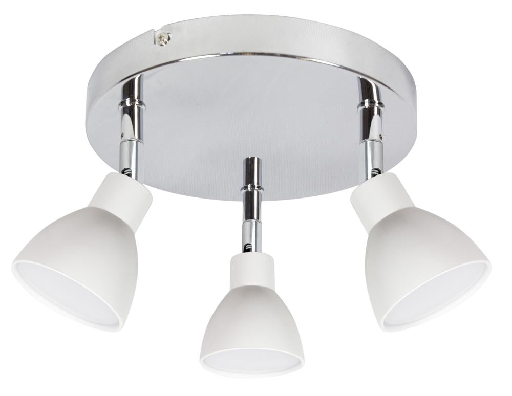 ROY lampa sufitowa plafon 3x5W LED cob główka okrągła 1e z przegubem kd system biały