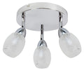 RICO lampa sufitowa plafon 3x6W LED smd główka okrągła 1e z przegubem kd system klosz wymienny chrom/bezbarwny