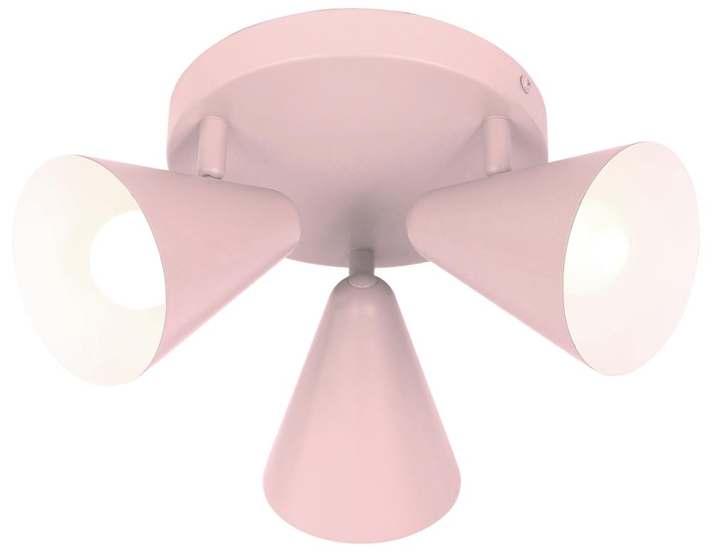 AMOR lampa sufitowa plafon 3x40W E14 jasny róż