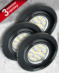 ZESTAW TRZECH OPRAW SS-15 CH/BK CZARNE 3X50W GU10 BEZ ZARÓWKI