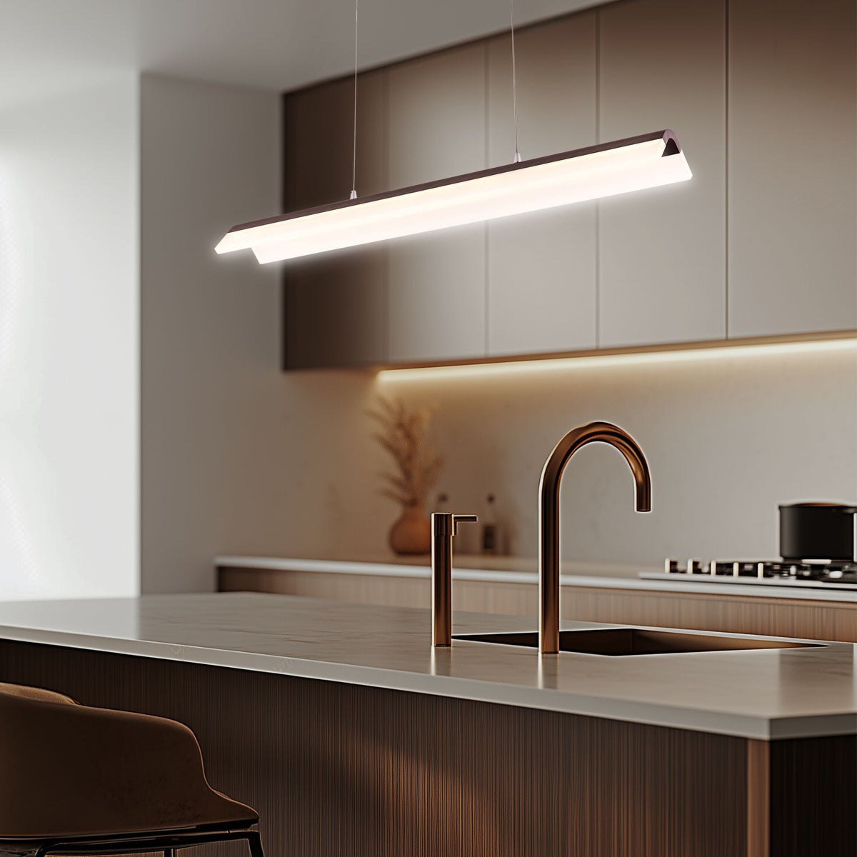 CURACOA lampa wisząca 100x16 33W LED brązowy 4000k apeti
