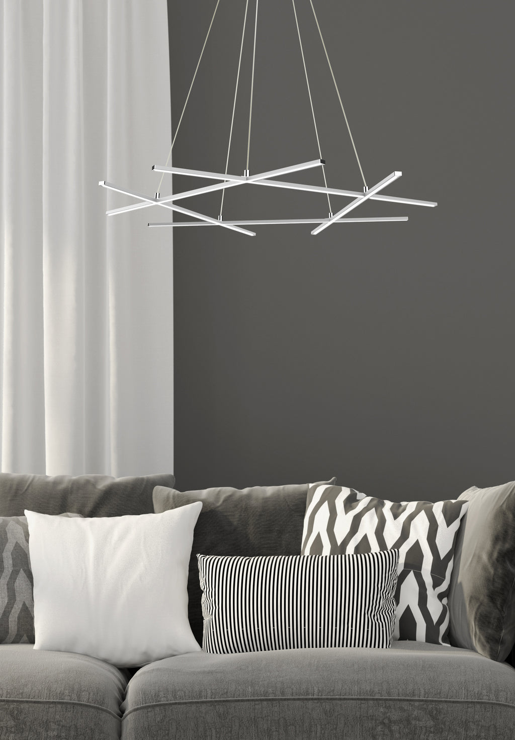 ANDROS lampa wisząca 82x78 50W LED srebrny 4000k apeti