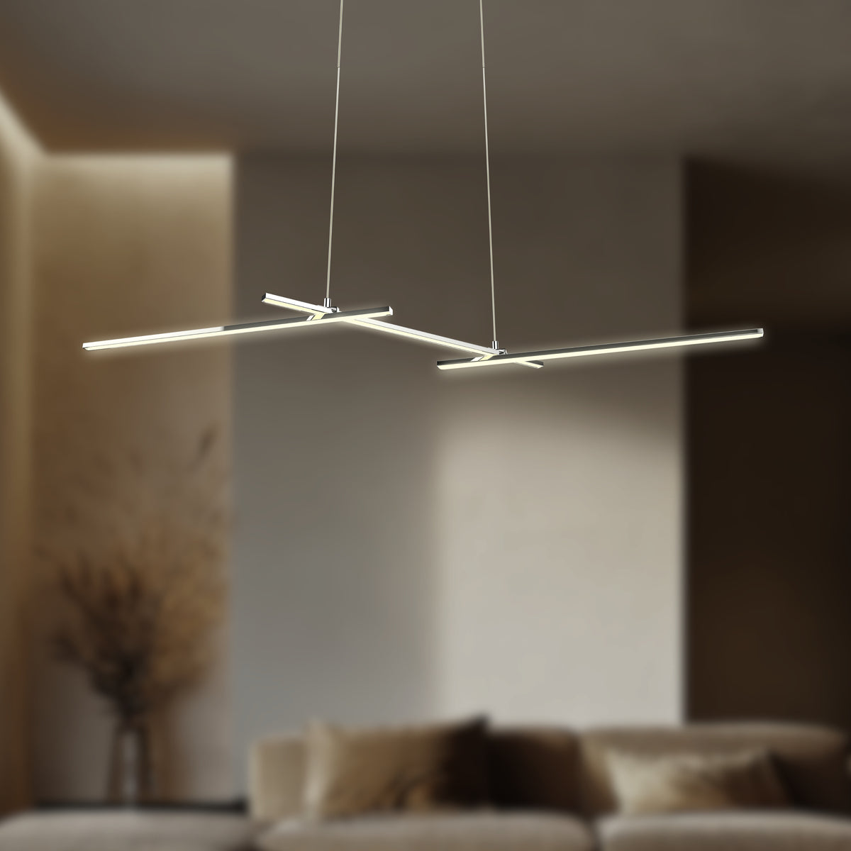THASOS lampa wisząca 103x23 23W LED chromowy 4000k apeti