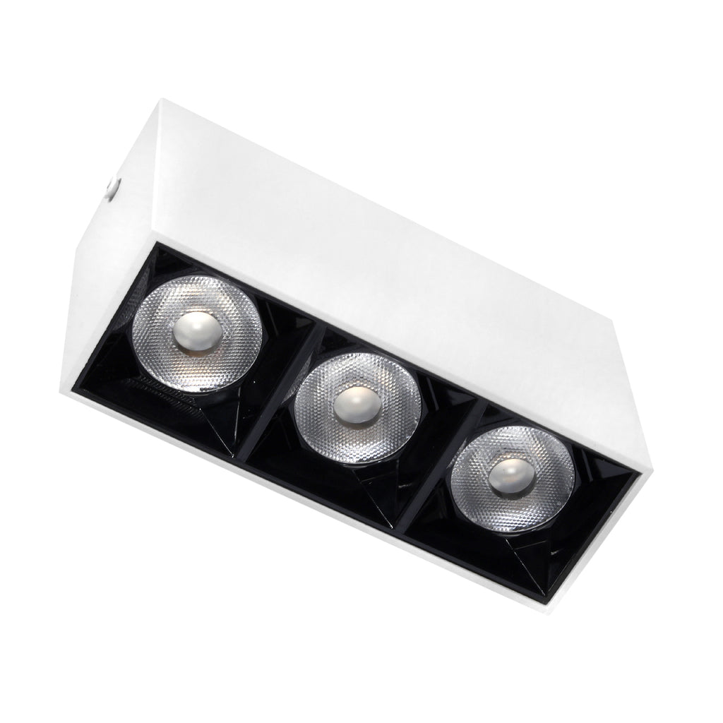 Lampa liniowa natynkowa  9w 3000K biało-czarna JDL-6T