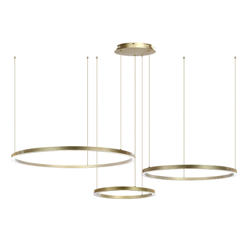 Złota Lampa wisząca okręgi 116W złota AZ134 MONZA