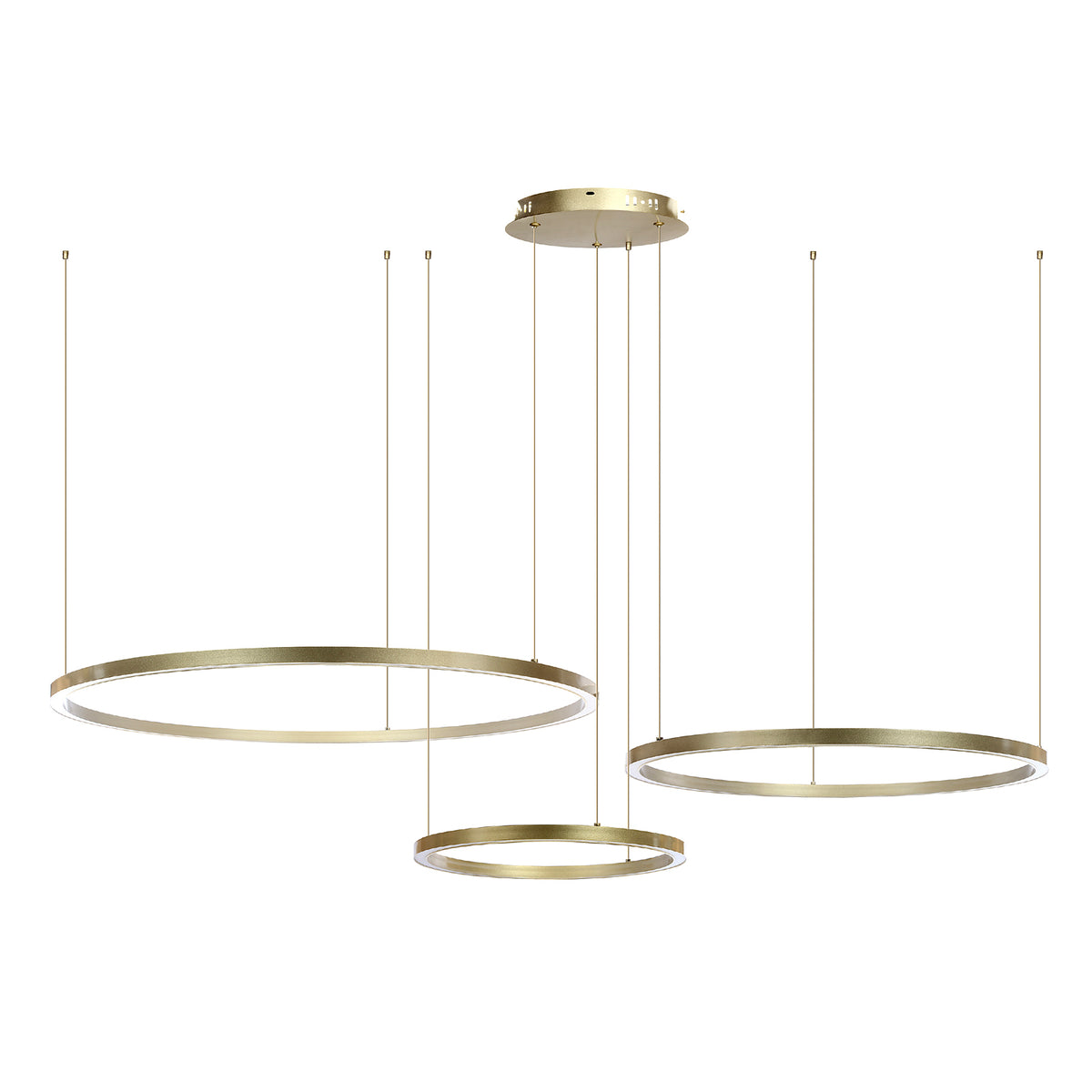 Złota Lampa wisząca okręgi 116W złota AZ134 MONZA