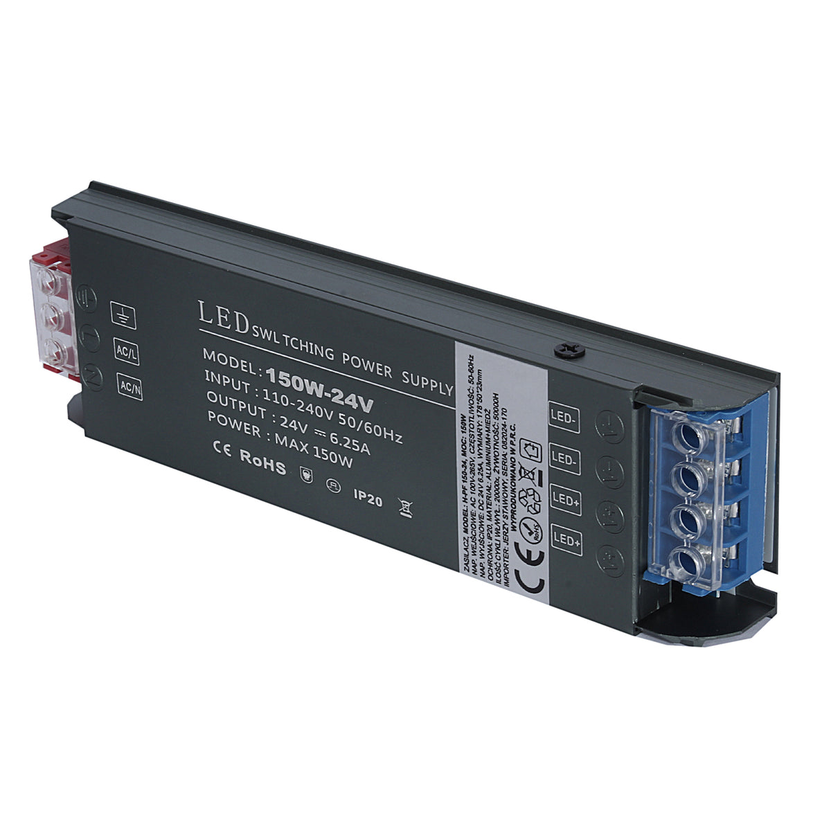 Zasilacz LED H-PF 150-24 150W Czarny