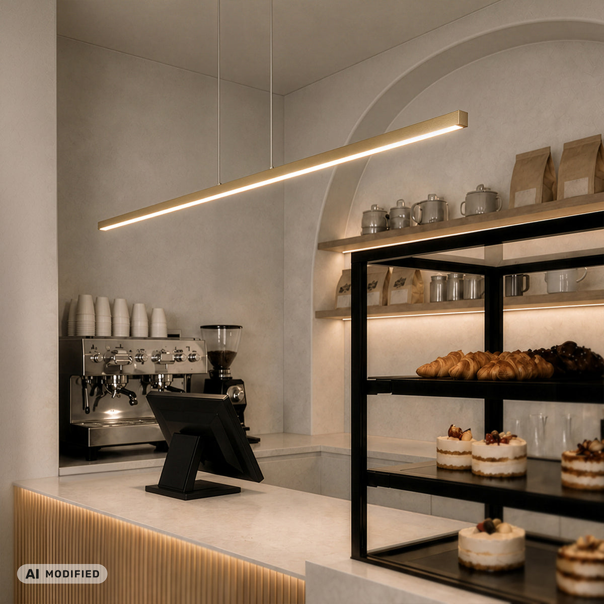 Lampa Liniowa LED Wisząca MERIDA DDXT2000 15W 120cm Złoty CCT