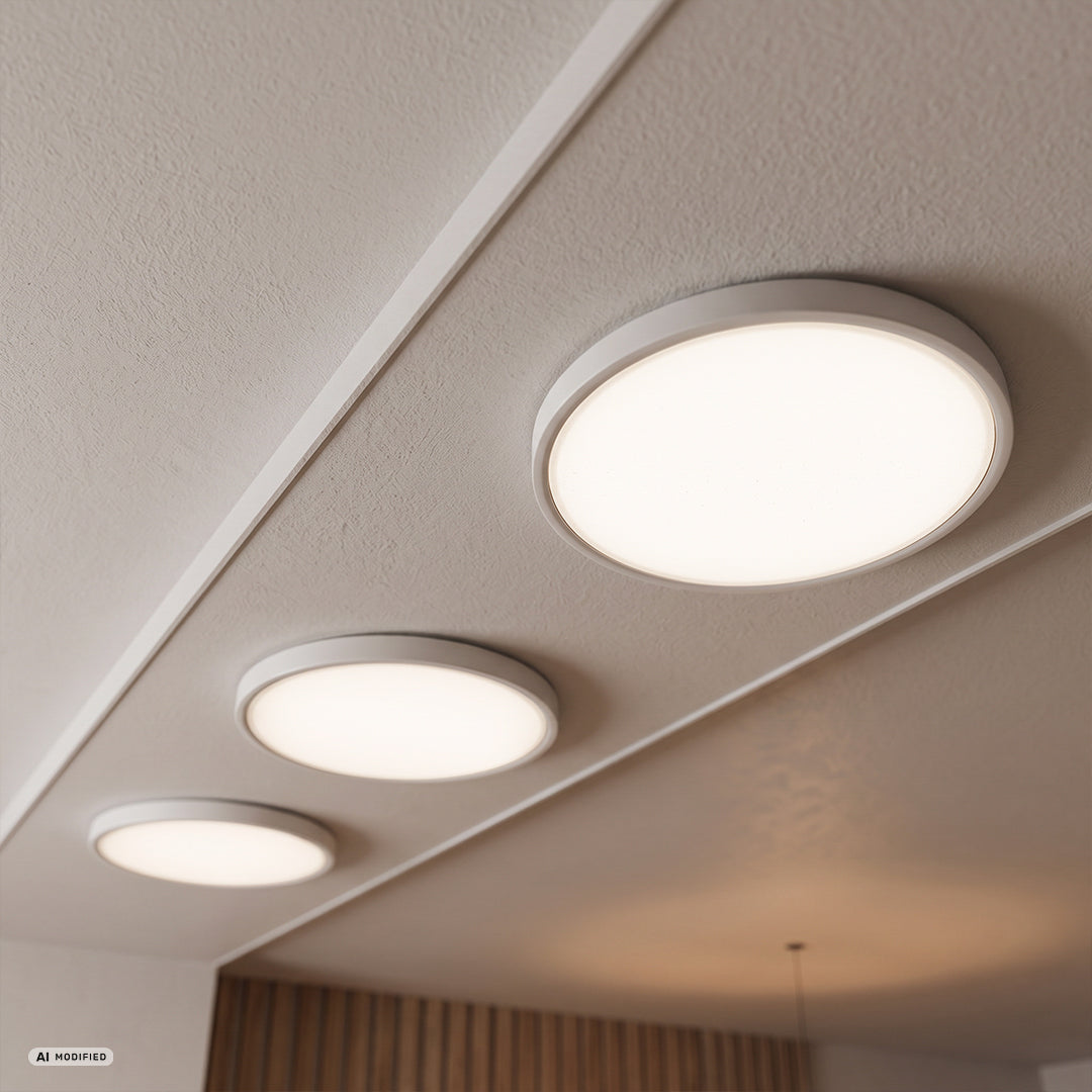 Plafon BODRUM okrągły OY-03 40cm 40W CCT IP44 biały