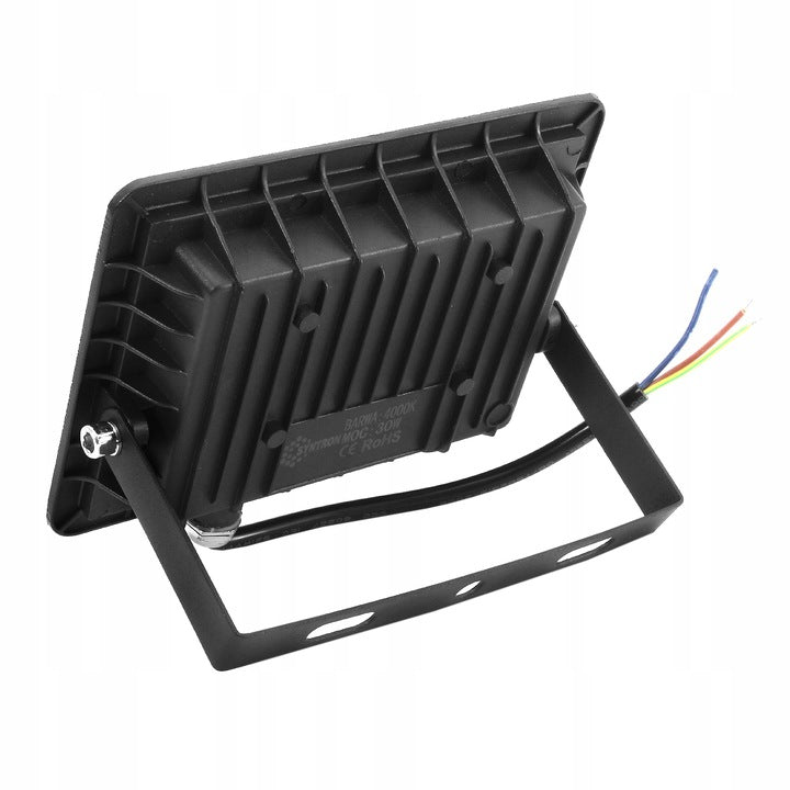 NAŚWIETLACZ HALOGEN BEZ CZUJNIKA CZARNY 30W B.ZIMNA 6000K