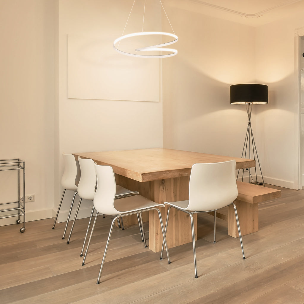 Lampa wisząca led 60w biała DL-J06 + Pilot MONA