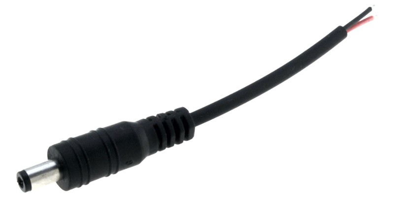 Wtyk DC z przewodem 7 cm 2,1x5,5