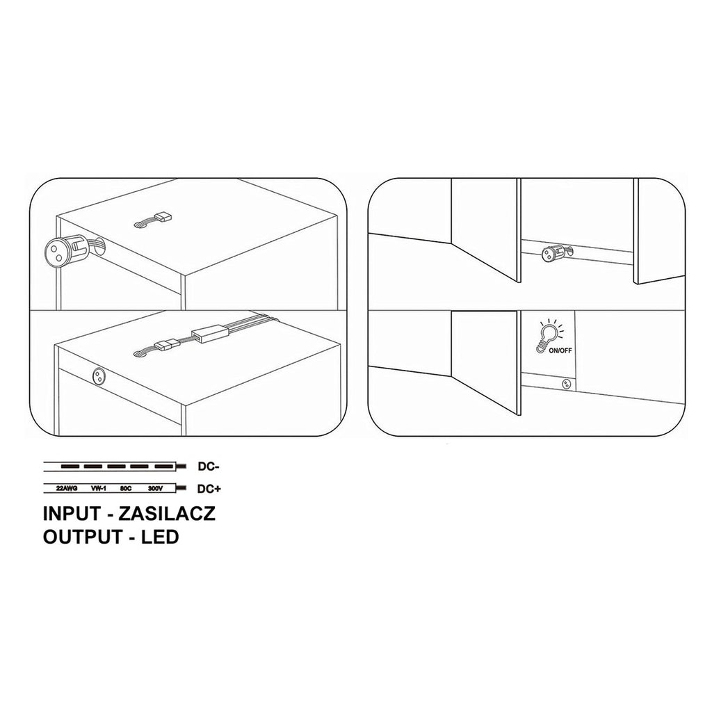 Włącznik sensor do szaf chrom 60/100W12-24V