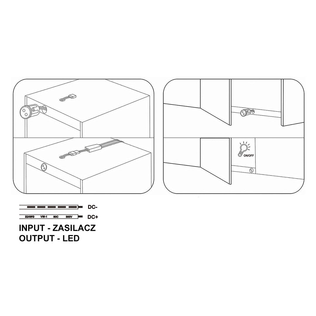 Włącznik sensor do szaf chrom 60/100W12-24V