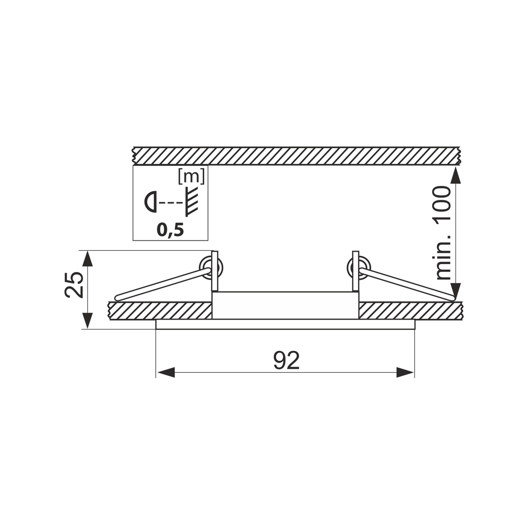 Oprawka kwadratowa szczotkowana czarnaruchoma