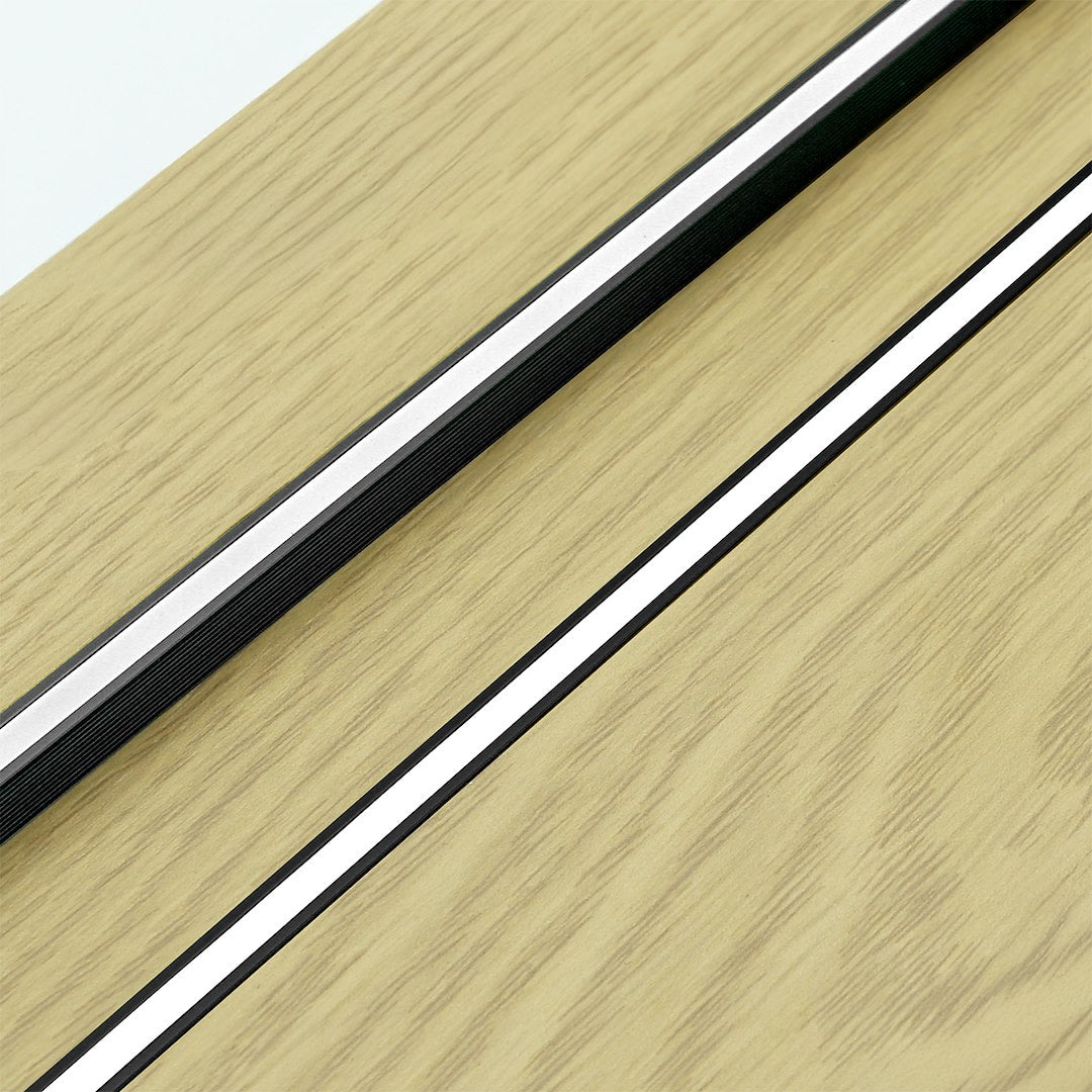 Profil aluminiowy TINY 2m Wpuszczany czarny z silikonową osłoną