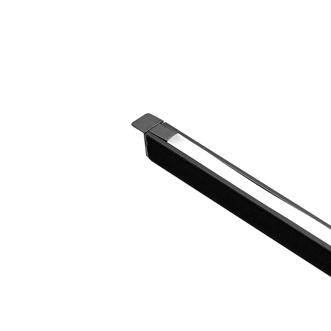 Profil aluminiowy TINY 3m Wpuszczany czarny z silikonową osłoną