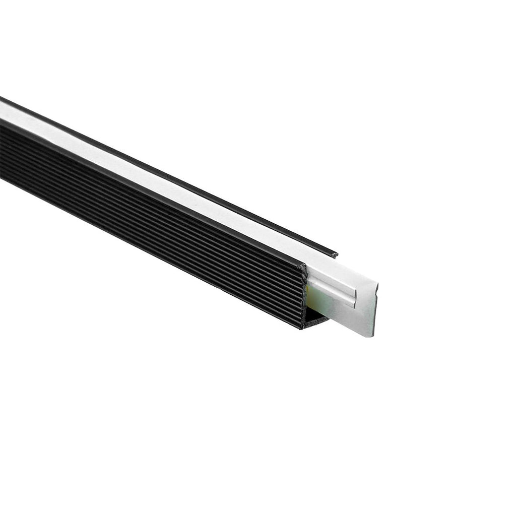 Profil aluminiowy TINY 3m Wpuszczany czarny z silikonową osłoną