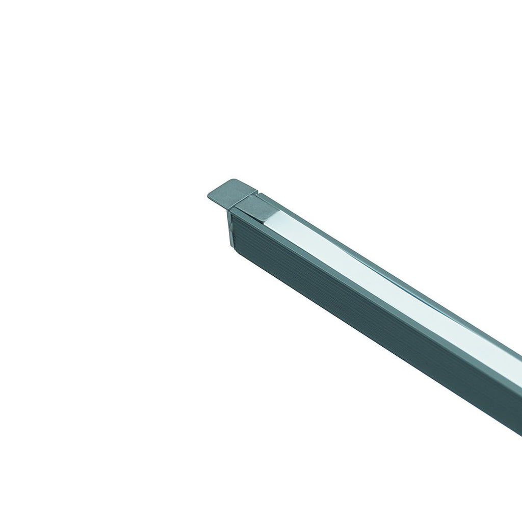 Profil aluminiowy TINY 2m Wpuszczanyszary z silikonową osłoną