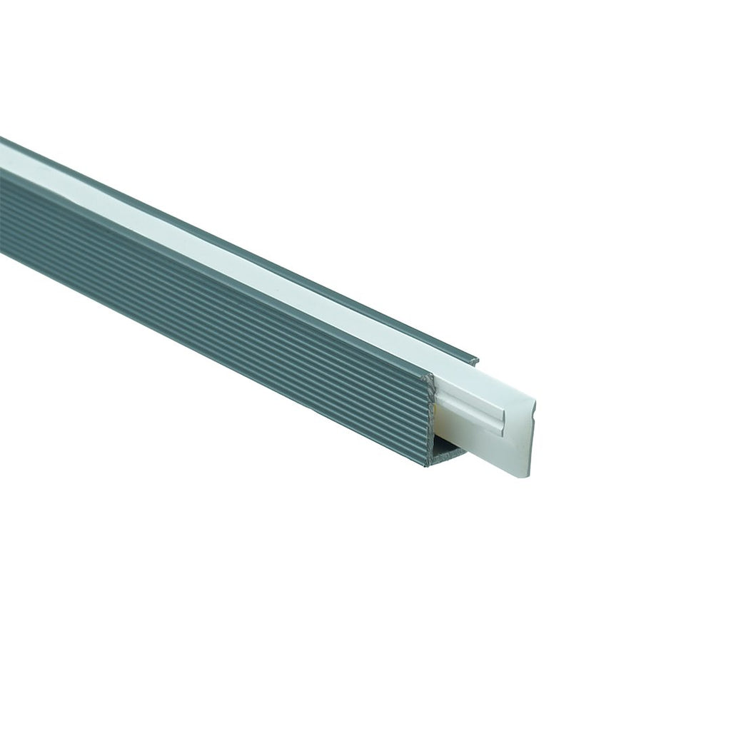 Profil aluminiowy TINY 3m Wpuszczanyszary z silikonową osłoną