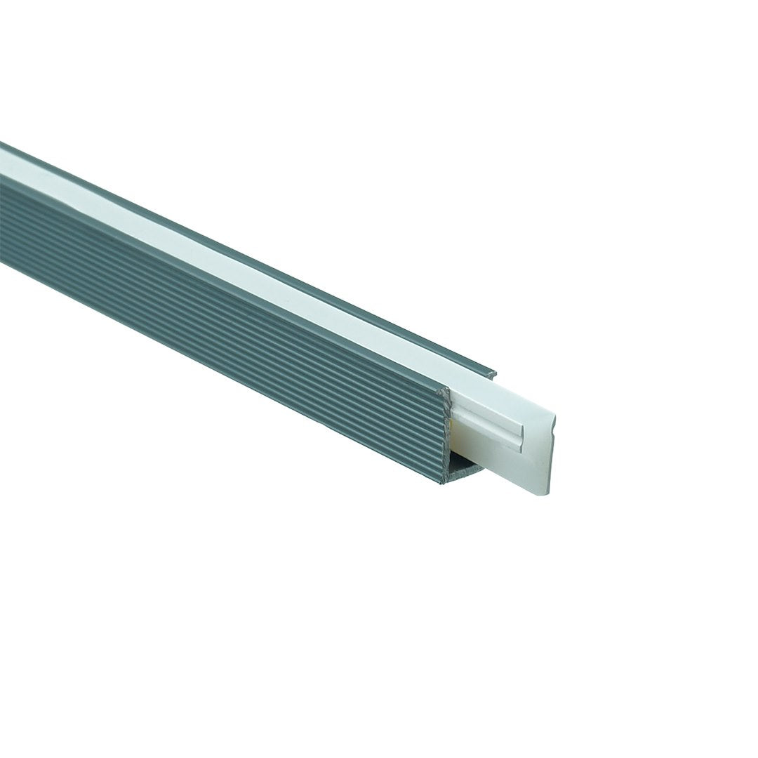 Profil aluminiowy TINY 3m Wpuszczanyszary z silikonową osłoną