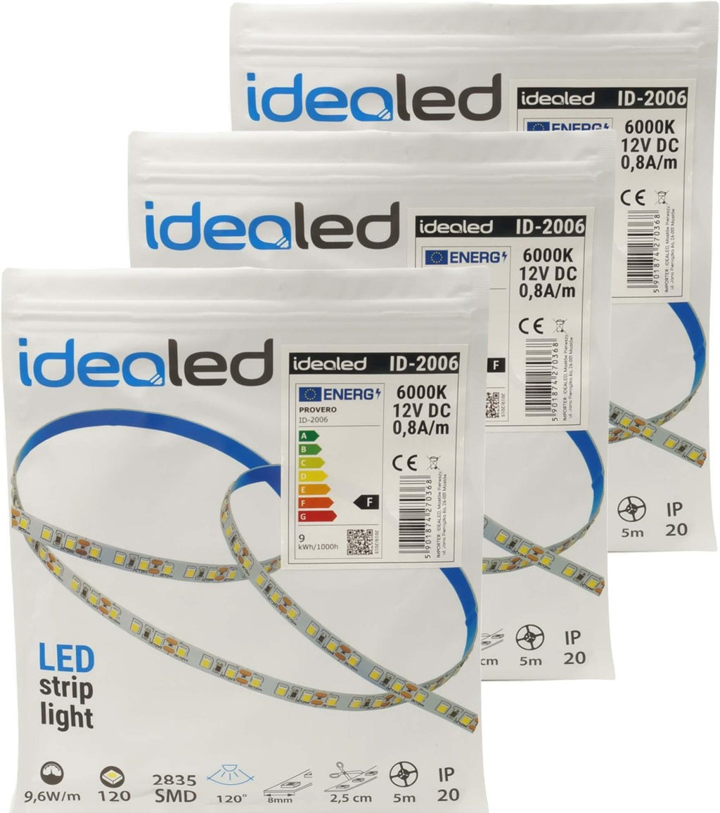 Taśma LED 120 SMD 2835 IP20 - zimna9,6W/m