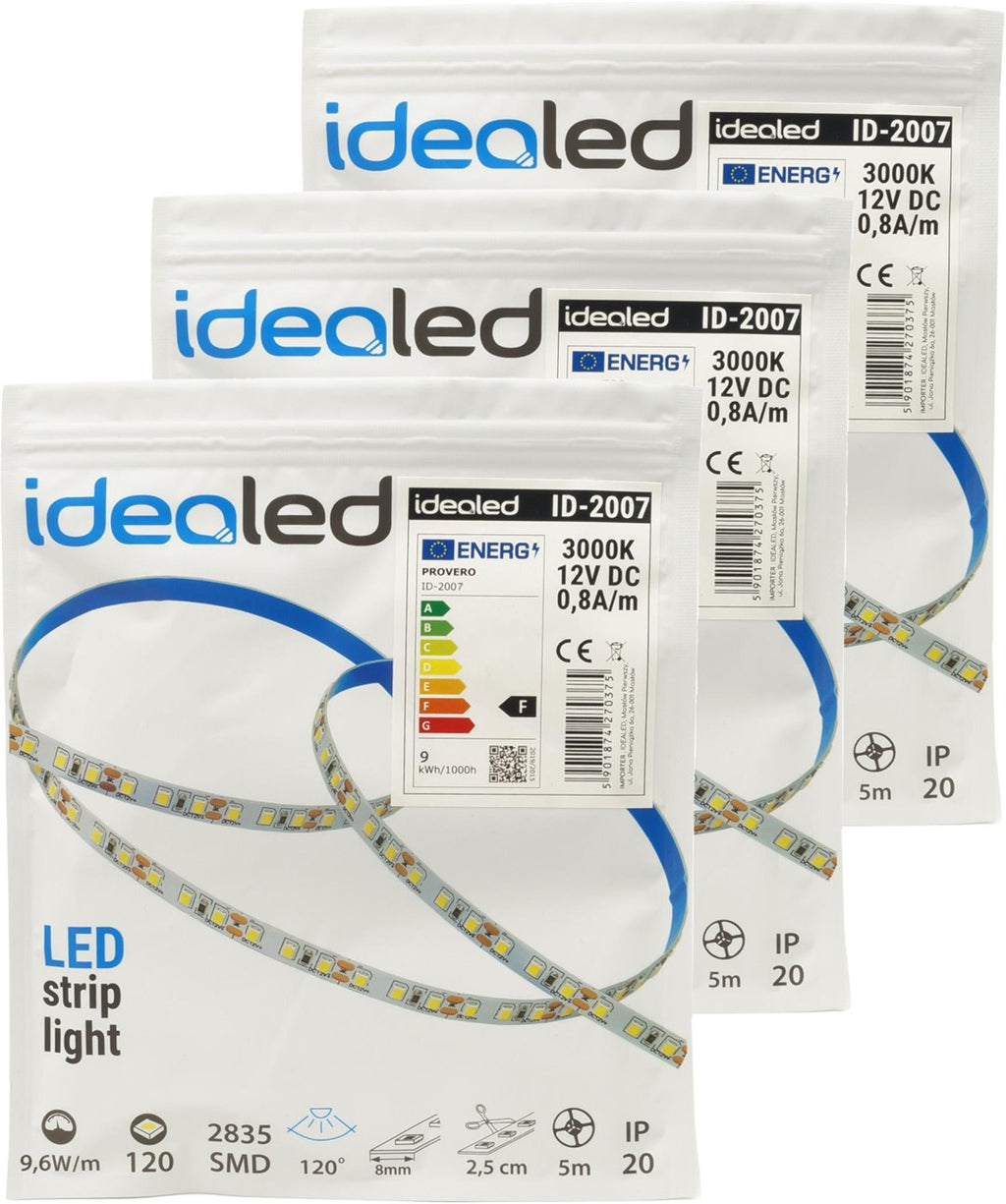 Taśma LED 120 SMD 2835 IP20 - ciepła9,6W/m