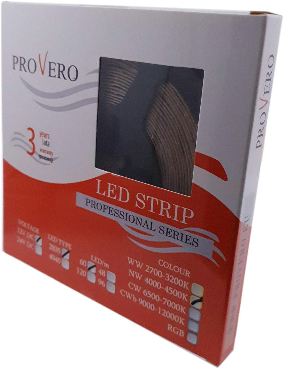 Taśma LED PRO 60 SMD 2835 IP33 6500K7,2W, 3 lata gwarancji, rolka 5m