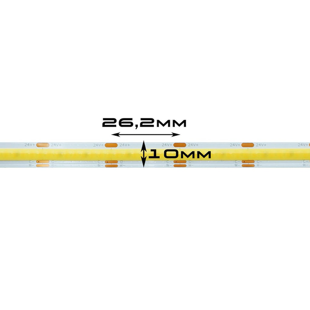 Taśma LED COB 608 SMD CCT 24V 10mm14,4W/m 40m