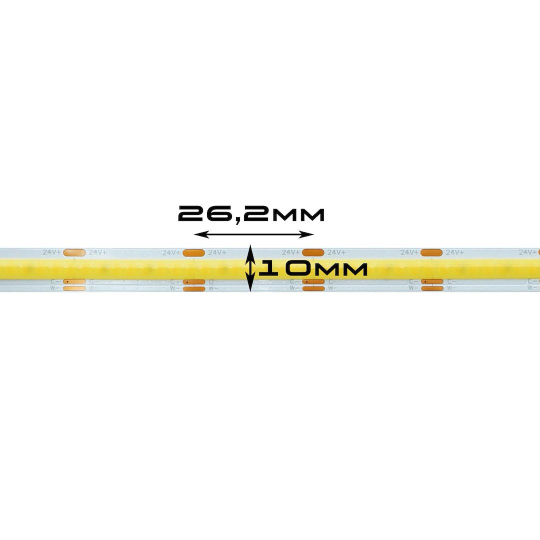 Taśma LED COB 608 SMD CCT 24V 10mm14,4W/m 40m