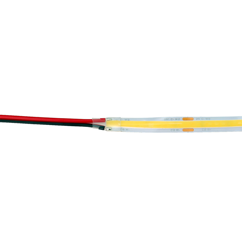 Taśma LED COB 576 SMD CCT 24V 8mm 20W/m 2 przewody 10m