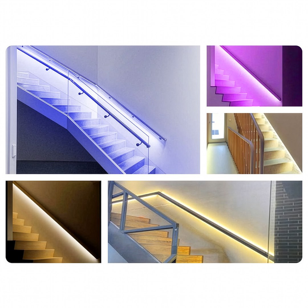 Sterownik schodowy korytarzowy Cyfrowy LED mono/RGB 12-24V Czujnik zmierzchu i 2xPIR