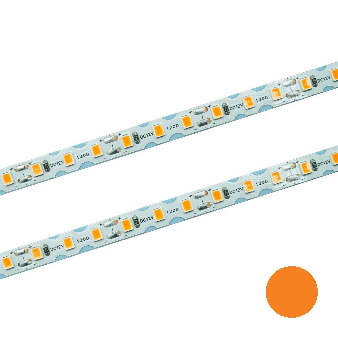 Taśma LED 120 SMD skrętna IP20 pomarańczowa 7W/m rolka 10m